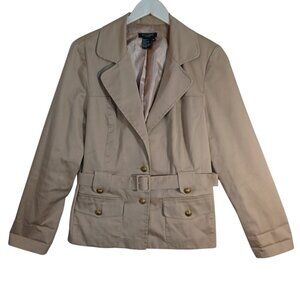 Sandro Sportswear Trench Coat Jacket Length Classic Tan Womens Medium